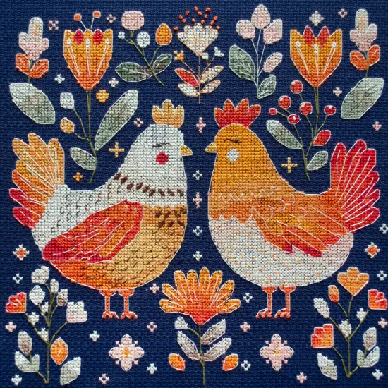 Counted Cross-stitch kit - Best hen friends {1}
