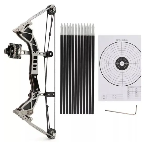Kitcheniva 6" Mini Compound Pocket Bow Kit Toy Arrows Target Shooting Hunt Archery Gift {2}