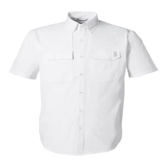 HUK&reg; Men's Creekbed Short Sleeve Shirt White {1}