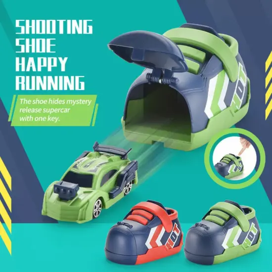Kitcheniva Kids Creative Running Shoes Car Shooting Car Set Racing Vehicle Toys Red {5}