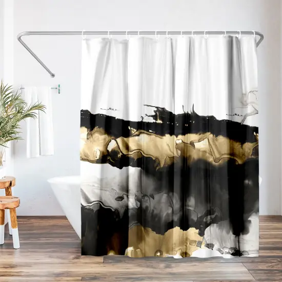 Americanflat 71" x 74" Shower Curtain, Drizzle Ii by PI Creative Art {1}