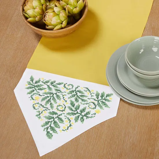 HerrschnersVerdant Vines Table Runner Stamped Cross-Stitch Kit Multi {1}