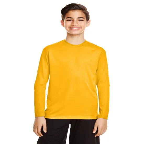 Team 365&reg; Youth Zone Performance Long-Sleeve T-Shirt SP ATHLETIC GOLD {1}
