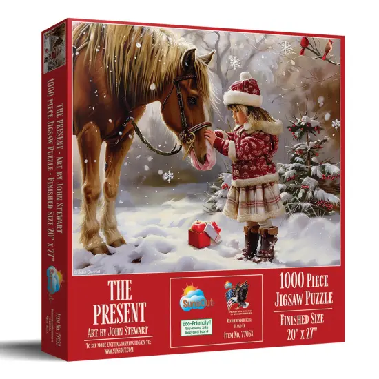 Sunsout The Present 1000 pc Christmas Jigsaw Puzzle 77053 {3}