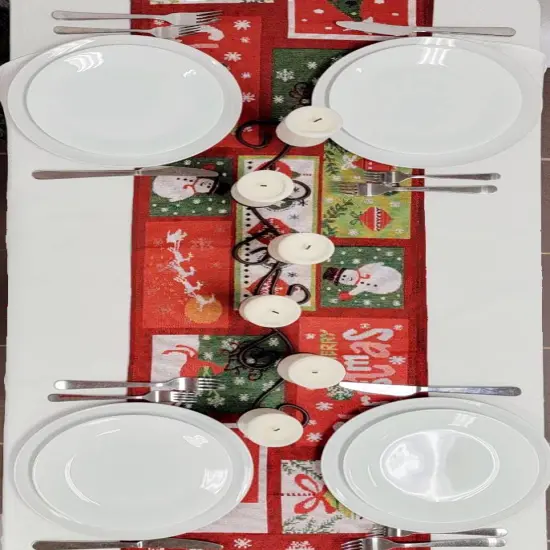 Holiday Patchwork Christmas Table Runner {5}