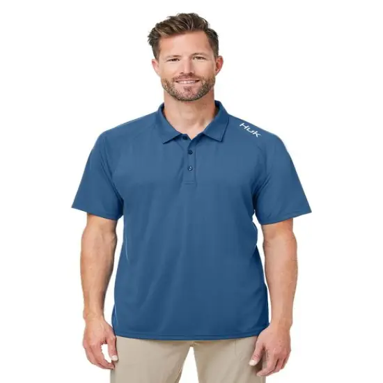 HUK&reg; Men's Lopro Solid Performance Polo Set sail {4}
