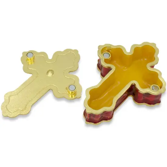 Jeweled Cross Rosary Keepsake Box 3.25 Inches {5}