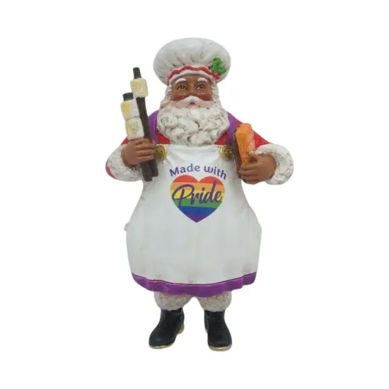 4" African American Santa Ornament Pride – Celebrating Love & Inclusivity {1}