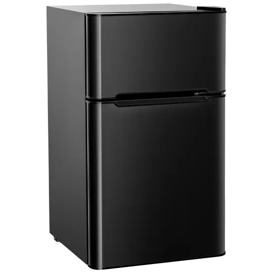 Compact Stainless Steel Refrigerator Black {7}
