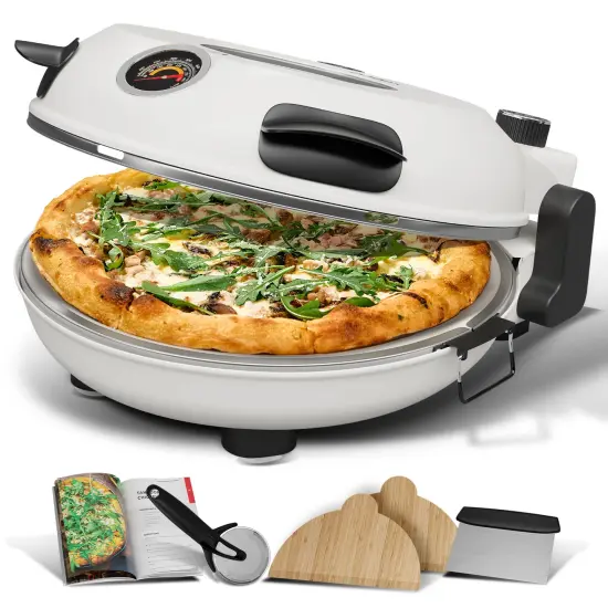 Eatex 12 Inch Countertop Pizza Oven Cream {1}