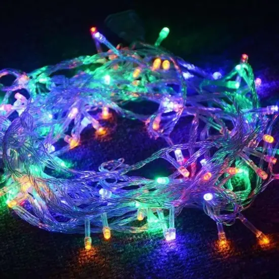 300 LED Curtain String Light w Remote Multicolor {1}