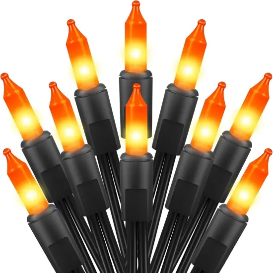 Orange Halloween Mini Lights - 50 Lights {1}