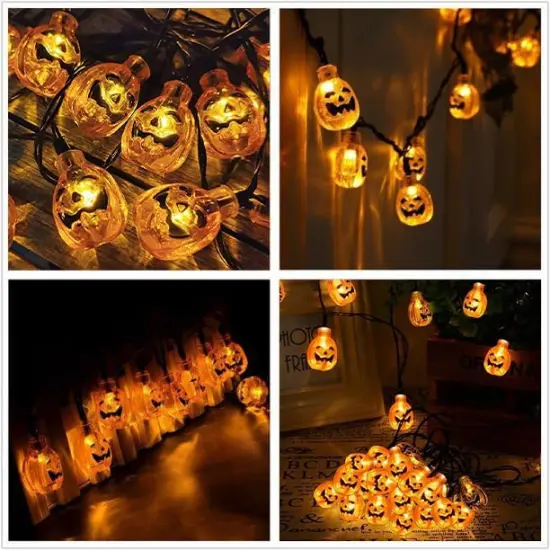 4 Packs Halloween Pumpkin - Jack-O-Lantern Pumpkin Lights {4}