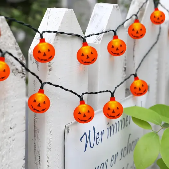 8.5FT Halloween Pumpkin String Lights {4}