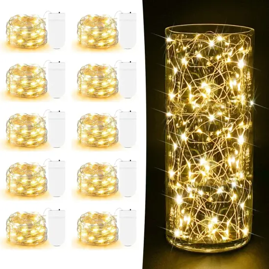 10 Pack Fairy Lights Battery Operated - 7ft 20 LED {1}