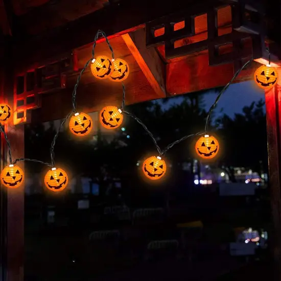 8.5FT Halloween Pumpkin Lantern String Lights - 10 LED {2}