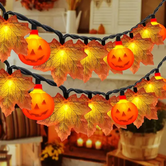 Fall Pumpkin Garland Lights {1}