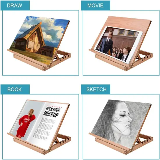 Tabletop Easel A3 Painting Easel with Smooth Surface, Adjustable Angle Art Easel for Artists, Children, Beginners & Student {5}