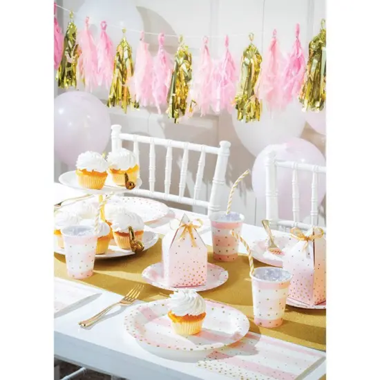 6 pc Bulk Pink and Gold Celebration Tassel Garland {3}