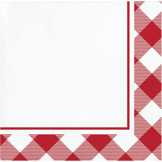 192 pc Bulk Classic Gingham Beverage Napkin {1}