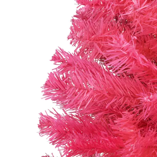Northlight Artificial Tinsel Christmas Tree - 7' - Pink - Unlit {4}