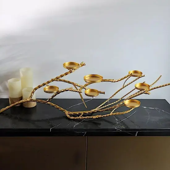 3 feet Gold Metal Manzanita Tree Branch Candelabra Candle Holders Events Decor {3}
