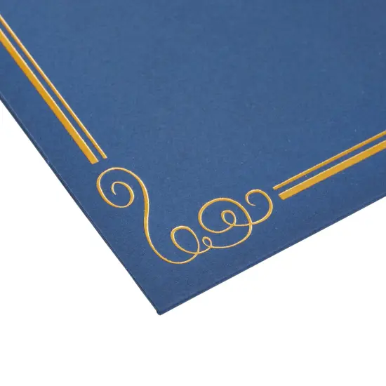 24 Certificate Holders and 24 Certificate 8.5 x 11 Letter-Size Papers, Certificate Kit for Graduation Diplomas, Accomplishment Awards, Employee Appreciation (11.3x8.8 In) Blue {7}