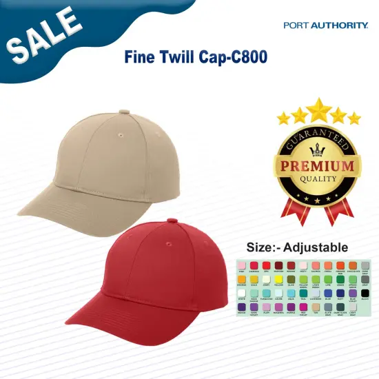 Port Authority&reg; Fine Twill Cap White {3}
