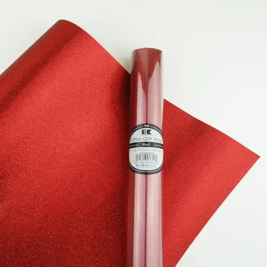 Best Creation Glitter Gift Wrap, 30 x 36-Inch Red 2 ROLLS {1}