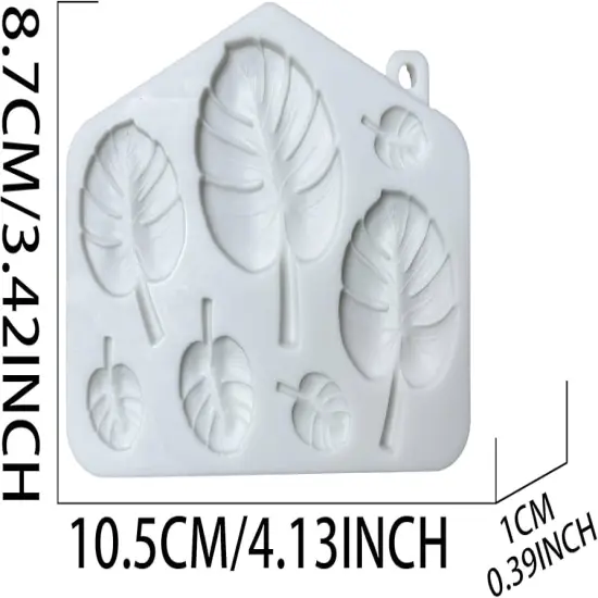 Monstera Tropical Leaves Silicone Mold 7 cavity {2}