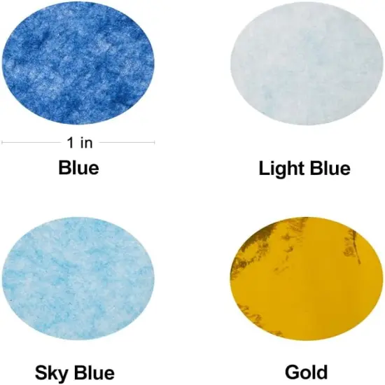 Gold and Blue Tissue Paper Confetti Dots Table Decoration for Birthday Graduation Wedding Toss Retirement Party, 1 inch in Diameter, 100 grams {2}