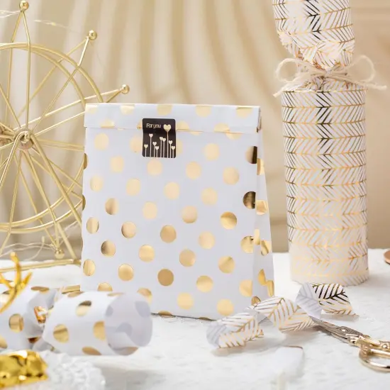 Gold Birthday Wrapping Paper Roll 17 inch x 120 inch Per roll {5}