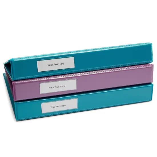 120 Pack Clear 3-Ring Binder Spine Label Holder Stickers with 126 Blank White Inserts, Self-Adhesive Pocket Sleeves for Small Business, Office Supplies (1x3 In) {7}