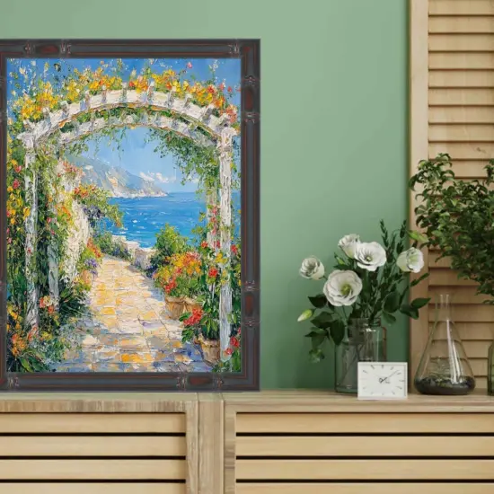 Slim Dark Bamboo Wood Picture Frame 15x15 frame {5}