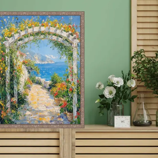 Slim Silver Pewter Leaf Floral Star Picture Frame 22x28 frame {4}