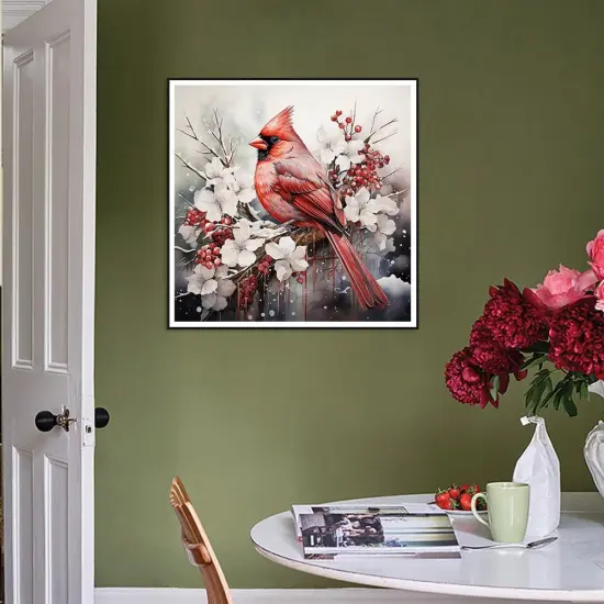 Diamond Painting Kits for Adults, Cardinal 5D DIY Diamond Art Kits for Beginners Round Full Drill Diamond Painting {3}