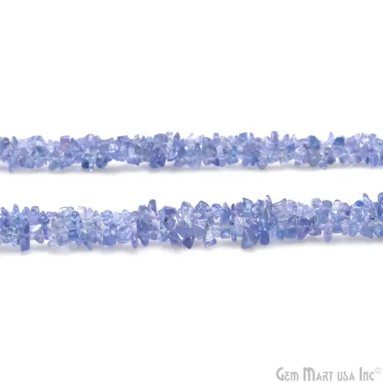 Tanzanite Chip Beads, 34 Inch, Natural Chip Strands, Drilled Strung Nugget Beads, 3-7mm, Polished, GemMartUSA (CHTZ-70001) {4}