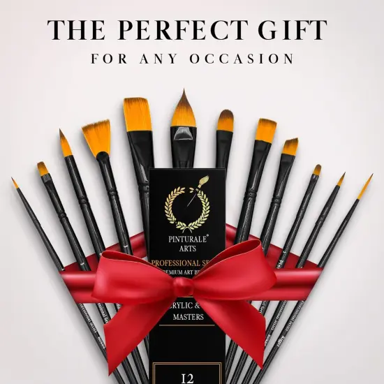 Set of 12 Brushes for Acrylic & Oil Painting | Acrylic & Oil Masters | Professional Handmade Brush Set {5}