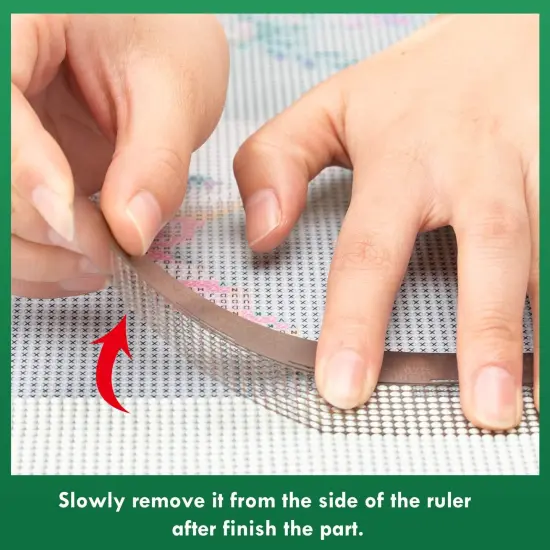 Diamond Drawing Ruler Mesh Grid Diamond Drawing Tool Stainless Steel Ruler with 520 Blank Grids for Round Full Drill & Partial Drill DIY Art Crafts {5}