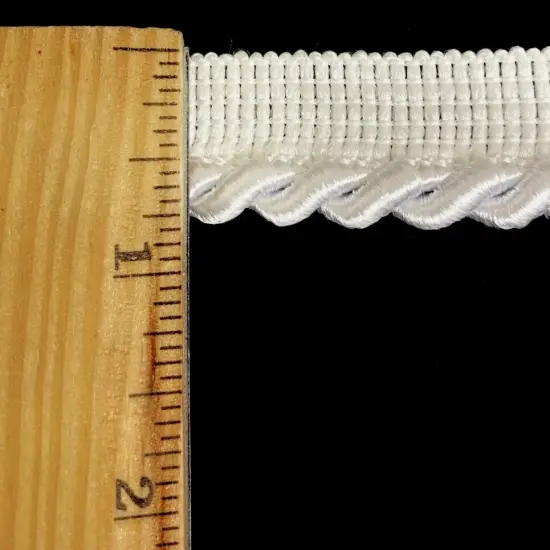Large Twist Cord with Lip Piping Trimming - 6 Yards - Many Colors Available! White {2}