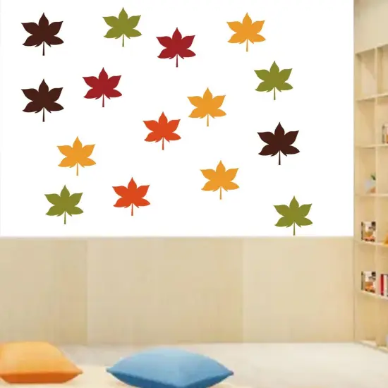 500 Pcs Fall Maple Leaf -Colorful {2}