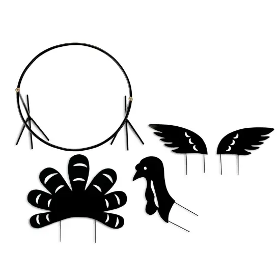 Collections Etc Metal Turkey Pumpkin Holder Stand - 5 pc {4}