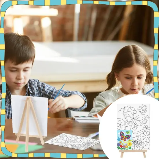 12 Sets Pre Drawn Canvas to Paint Kid Adult(Vivid Style) {5}