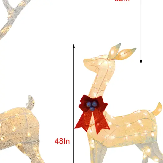 Outdoor or Indoor Christmas Reindeer Decoration with Warm LED Lights & Stakes {6}