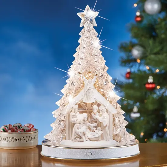 Collections Etc Acrylic Musical Nativity Scene Christmas Decoration {1}