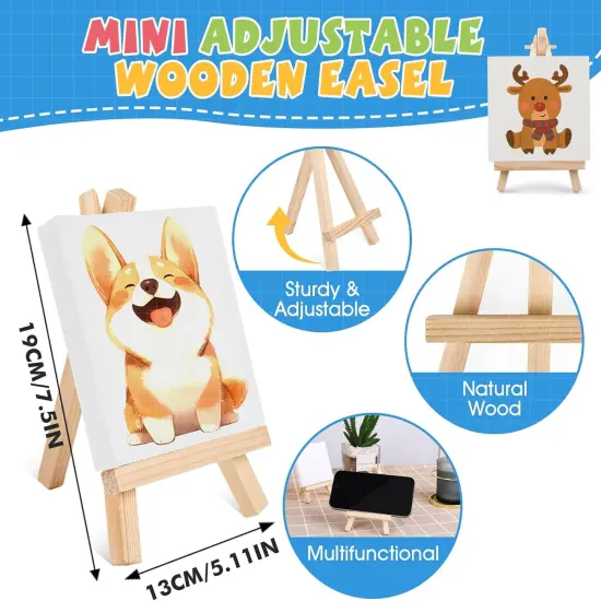 8 Set Mini Acrylic Canvas Painting Kit {3}