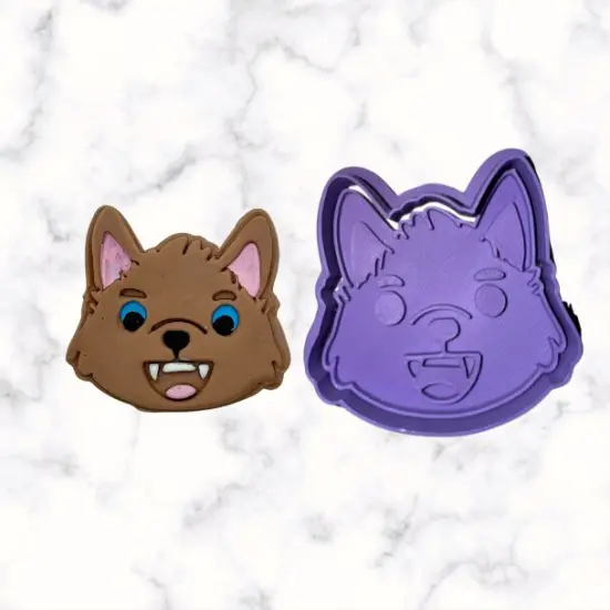 Werewolf Cookie Cutter with Stamp Option {1}