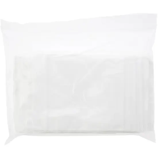 Plymor 3" x 3", White 2 Mil Zipper Reclosable Plastic Bags {5}