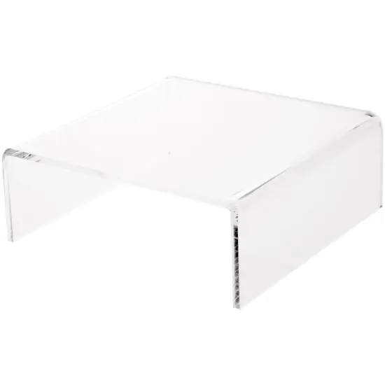 Plymor Clear Acrylic Short Square Display Riser, 3" H x 8" W x 8" D (1/4" thick) {2}