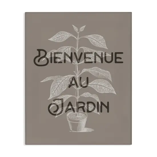 Stupell Industries French Garden Plant Phrase Canvas Design by Lil' Rue {1}